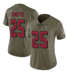 Women's Nike Atlanta Falcons #25 Ito Smith Limited Olive 2017 Salute to Service NFL Jersey