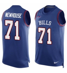 Men's Nike Buffalo Bills #71 Marshall Newhouse Limited Royal Blue Player Name & Number Tank Top NFL Jersey