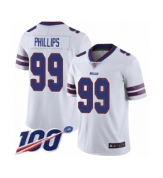 Men's Buffalo Bills #99 Harrison Phillips White Vapor Untouchable Limited Player 100th Season Football Jersey