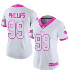 Women's Nike Buffalo Bills #99 Harrison Phillips Limited White/Pink Rush Fashion NFL Jersey