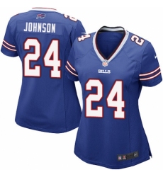 Women's Nike Buffalo Bills #24 Taron Johnson Game Royal Blue Team Color NFL Jersey