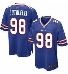 Men's Nike Buffalo Bills #98 Star Lotulelei Game Royal Blue Team Color NFL Jersey