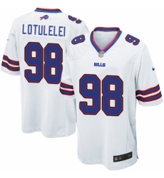Men's Nike Buffalo Bills #98 Star Lotulelei Game White NFL Jersey