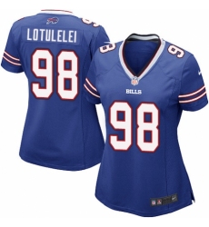 Women's Nike Buffalo Bills #98 Star Lotulelei Game Royal Blue Team Color NFL Jersey