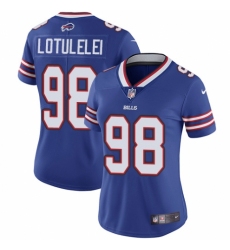 Women's Nike Buffalo Bills #98 Star Lotulelei Royal Blue Team Color Vapor Untouchable Elite Player NFL Jersey