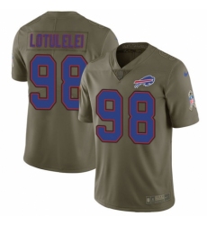 Youth Nike Buffalo Bills #98 Star Lotulelei Limited Olive 2017 Salute to Service NFL Jersey