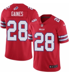 Men's Nike Buffalo Bills #28 Phillip Gaines Elite Red Rush Vapor Untouchable NFL Jersey