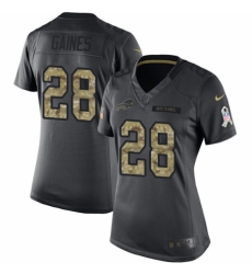 Women's Nike Buffalo Bills #28 Phillip Gaines Limited Black 2016 Salute to Service NFL Jersey