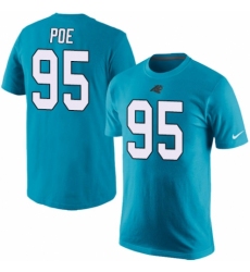 NFL Men's Nike Carolina Panthers #95 Dontari Poe Blue Rush Pride Name & Number T-Shirt