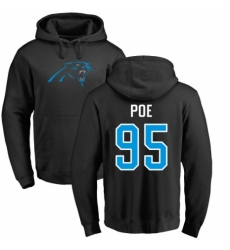 NFL Nike Carolina Panthers #95 Dontari Poe Black Name & Number Logo Pullover Hoodie