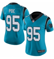 Women's Nike Carolina Panthers #95 Dontari Poe Blue Alternate Vapor Untouchable Elite Player NFL Jersey