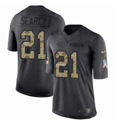 Youth Nike Carolina Panthers #21 Da'Norris Searcy Limited Black 2016 Salute to Service NFL Jersey