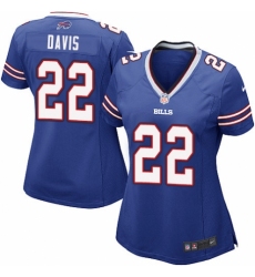 Women's Nike Buffalo Bills #22 Vontae Davis Game Royal Blue Team Color NFL Jersey