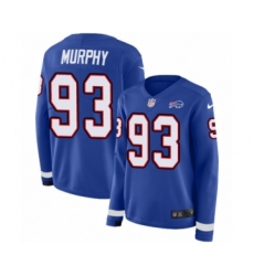Women's Nike Buffalo Bills #93 Trent Murphy Limited Royal Blue Therma Long Sleeve NFL Jersey