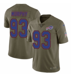 Youth Nike Buffalo Bills #93 Trent Murphy Limited Olive 2017 Salute to Service NFL Jersey