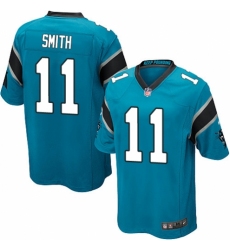 Men's Nike Carolina Panthers #11 Torrey Smith Game Blue Alternate NFL Jersey