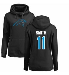 NFL Women's Nike Carolina Panthers #11 Torrey Smith Black Name & Number Logo Pullover Hoodie