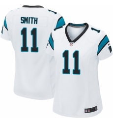 Women's Nike Carolina Panthers #11 Torrey Smith Game White NFL Jersey