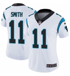 Women's Nike Carolina Panthers #11 Torrey Smith White Vapor Untouchable Limited Player NFL Jersey