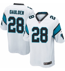 Men's Nike Carolina Panthers #28 Rashaan Gaulden Game White NFL Jersey