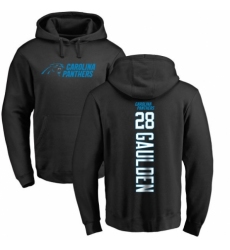 NFL Nike Carolina Panthers #28 Rashaan Gaulden Black Backer Pullover Hoodie