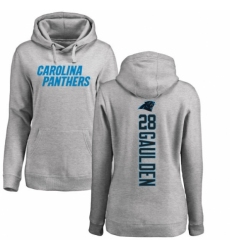 NFL Women's Nike Carolina Panthers #28 Rashaan Gaulden Ash Backer Pullover Hoodie