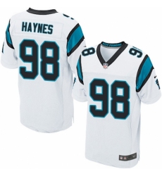 Men's Nike Carolina Panthers #98 Marquis Haynes Elite White NFL Jersey