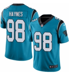 Men's Nike Carolina Panthers #98 Marquis Haynes Limited Blue Rush Vapor Untouchable NFL Jersey