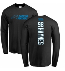 NFL Nike Carolina Panthers #98 Marquis Haynes Black Backer Long Sleeve T-Shirt