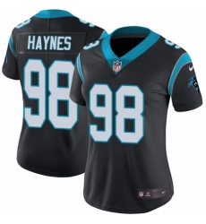 Women's Nike Carolina Panthers #98 Marquis Haynes Black Team Color Vapor Untouchable Elite Player NFL Jersey