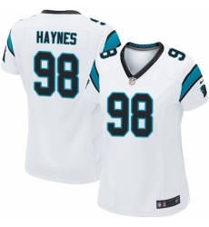 Women's Nike Carolina Panthers #98 Marquis Haynes Game White NFL Jersey