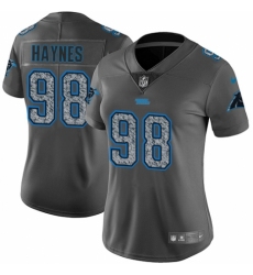 Women's Nike Carolina Panthers #98 Marquis Haynes Gray Static Vapor Untouchable Limited NFL Jersey