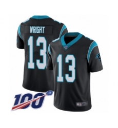 Men's Carolina Panthers #13 Jarius Wright Black Team Color Vapor Untouchable Limited Player 100th Season Football Jersey