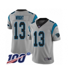 Men's Carolina Panthers #13 Jarius Wright Silver Inverted Legend Limited 100th Season Football Jersey