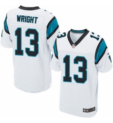 Men's Nike Carolina Panthers #13 Jarius Wright Elite White NFL Jersey