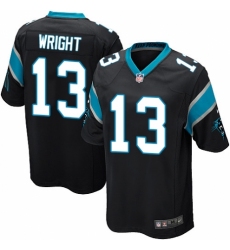 Men's Nike Carolina Panthers #13 Jarius Wright Game Black Team Color NFL Jersey