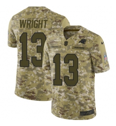 Men's Nike Carolina Panthers #13 Jarius Wright Limited Camo 2018 Salute to Service NFL Jersey