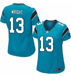 Women's Nike Carolina Panthers #13 Jarius Wright Game Blue Alternate NFL Jersey