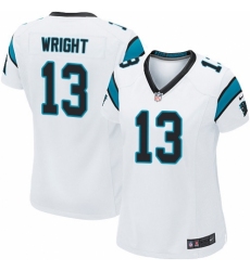 Women's Nike Carolina Panthers #13 Jarius Wright Game White NFL Jersey