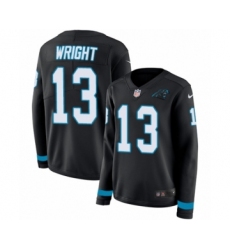 Women's Nike Carolina Panthers #13 Jarius Wright Limited Black Therma Long Sleeve NFL Jersey