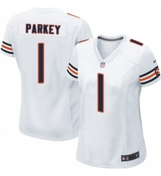 Women's Nike Chicago Bears #1 Cody Parkey Game White NFL Jersey