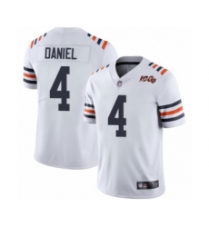 Men's Chicago Bears #4 Chase Daniel White 100th Season Limited Football Jersey