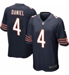 Men's Nike Chicago Bears #4 Chase Daniel Game Navy Blue Team Color NFL Jersey
