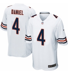 Men's Nike Chicago Bears #4 Chase Daniel Game White NFL Jersey