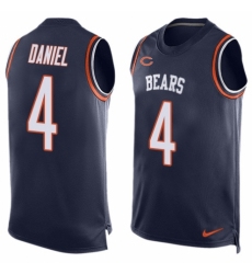 Men's Nike Chicago Bears #4 Chase Daniel Limited Navy Blue Player Name & Number Tank Top NFL Jersey