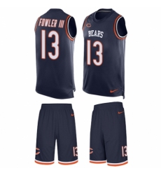 Men's Nike Chicago Bears #13 Bennie Fowler III Limited Navy Blue Tank Top Suit NFL Jersey