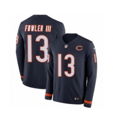 Youth Nike Chicago Bears #13 Bennie Fowler III Limited Navy Blue Therma Long Sleeve NFL Jersey