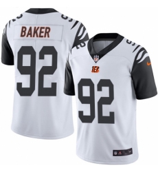 Men's Nike Cincinnati Bengals #92 Chris Baker Elite White Rush Vapor Untouchable NFL Jersey