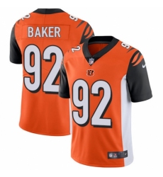 Men's Nike Cincinnati Bengals #92 Chris Baker Orange Alternate Vapor Untouchable Limited Player NFL Jersey