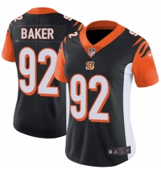 Women's Nike Cincinnati Bengals #92 Chris Baker Black Team Color Vapor Untouchable Elite Player NFL Jersey
